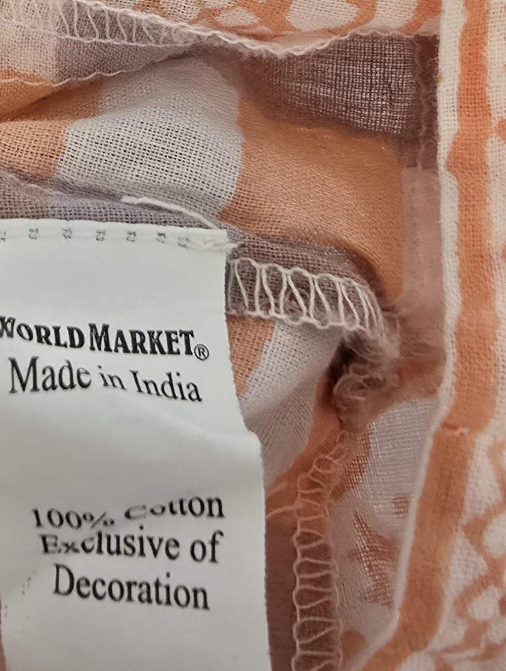 World Market Mira Checkered Dolman Kaftan Dress With Tie At Waist 100% Cotton - Picture 5 of 10